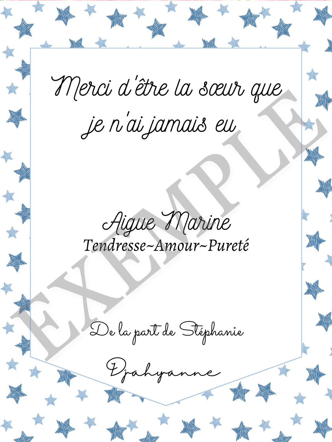 Carte personnalisable - Merci d'être la sœur que je n'ai jamais eu