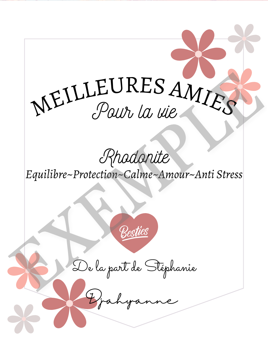 Carte personnalisable - Meilleures amies pour la vie