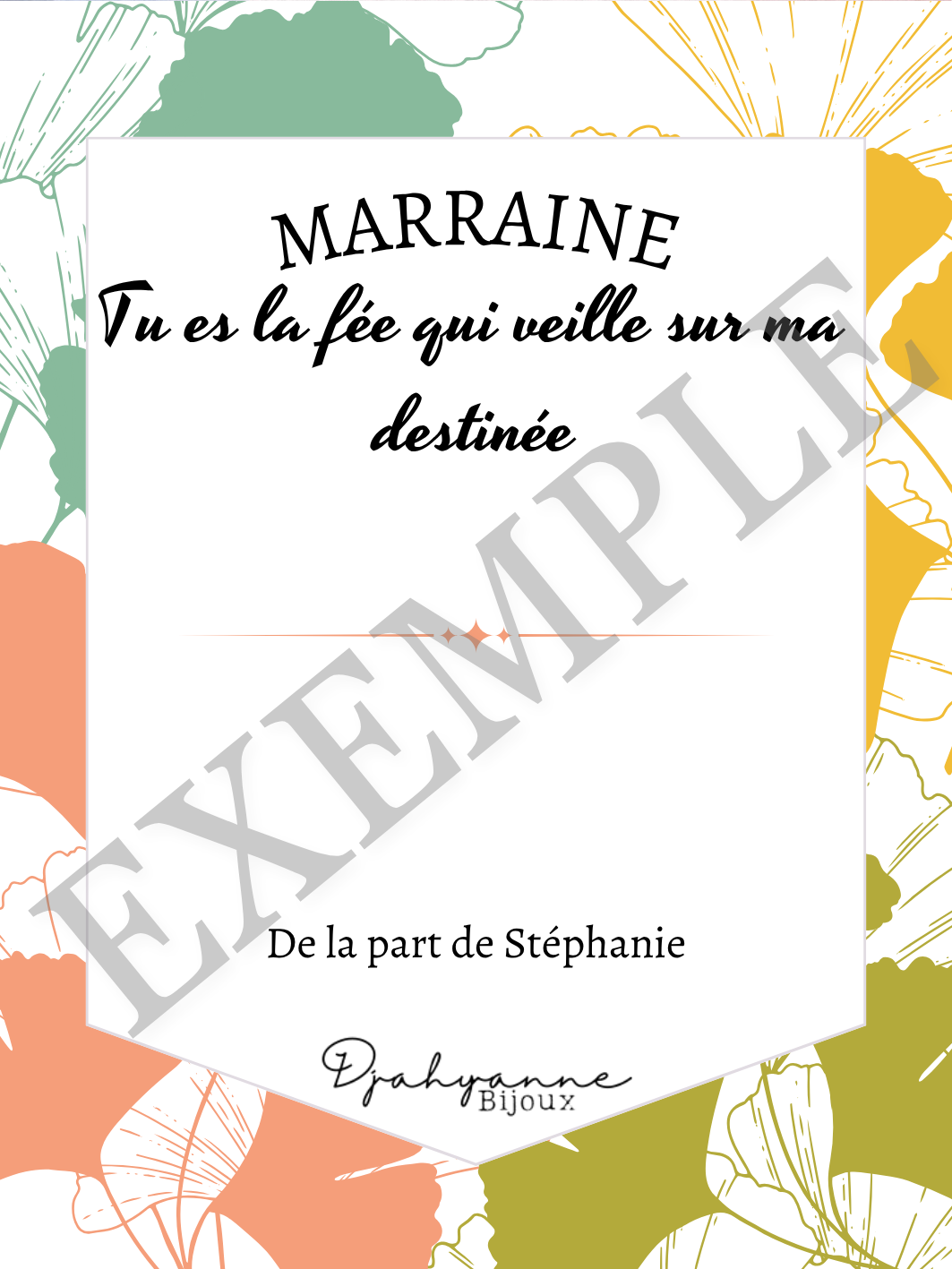 Carte personnalisable à Offrir - Multicolor - Djahyanne Bijoux carte cadeau à message personnalisable