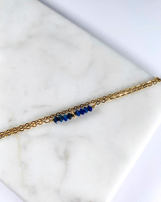 Bracelet en pierre naturelle de Lapis Lazuli - Imane
