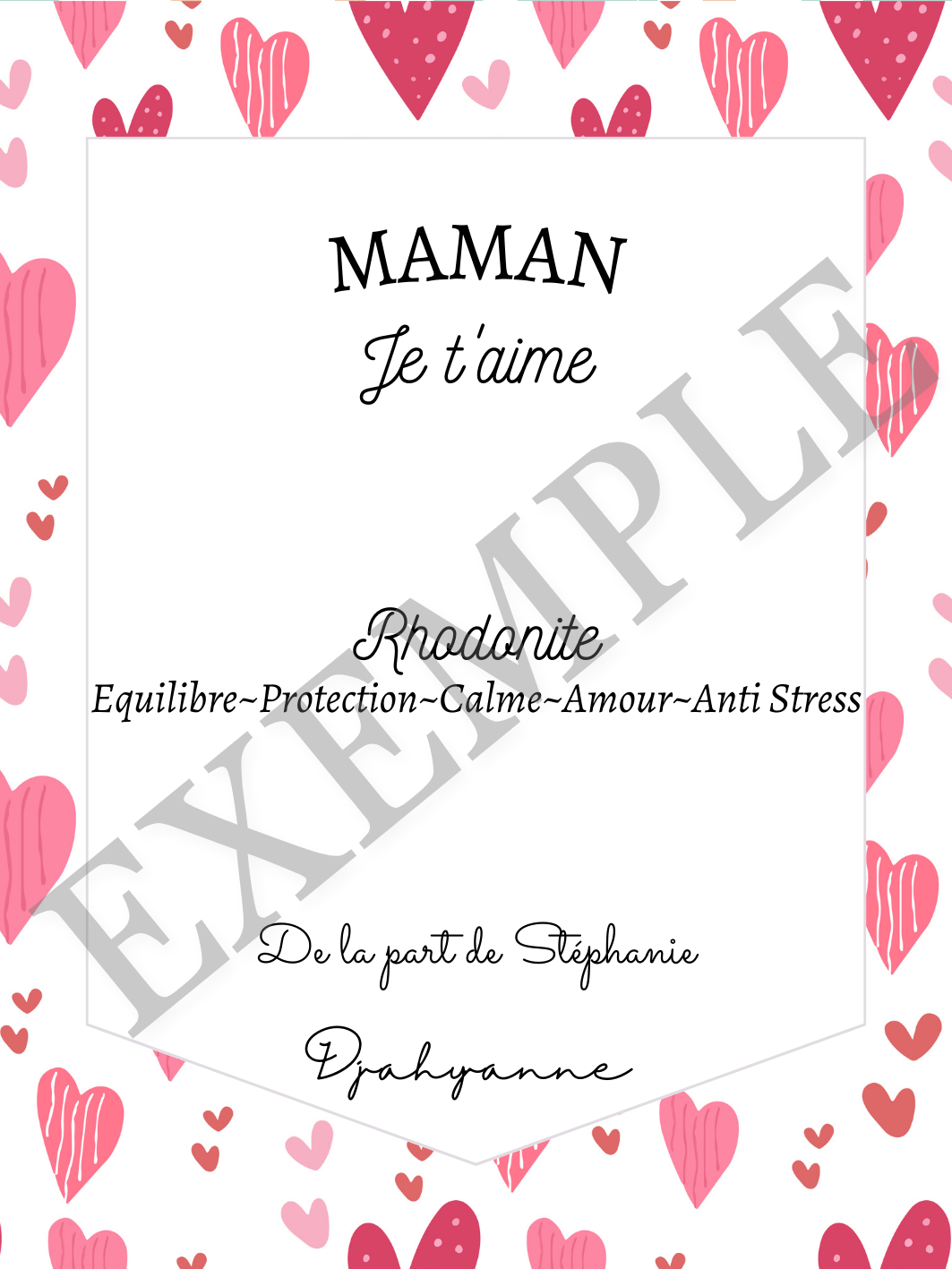 Carte Personnalisable - Maman je t'aime