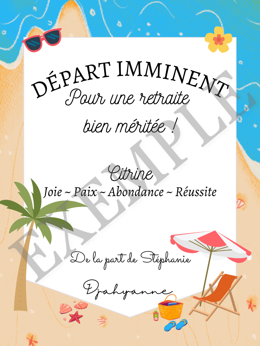 Carte personnalisable - Décor plage