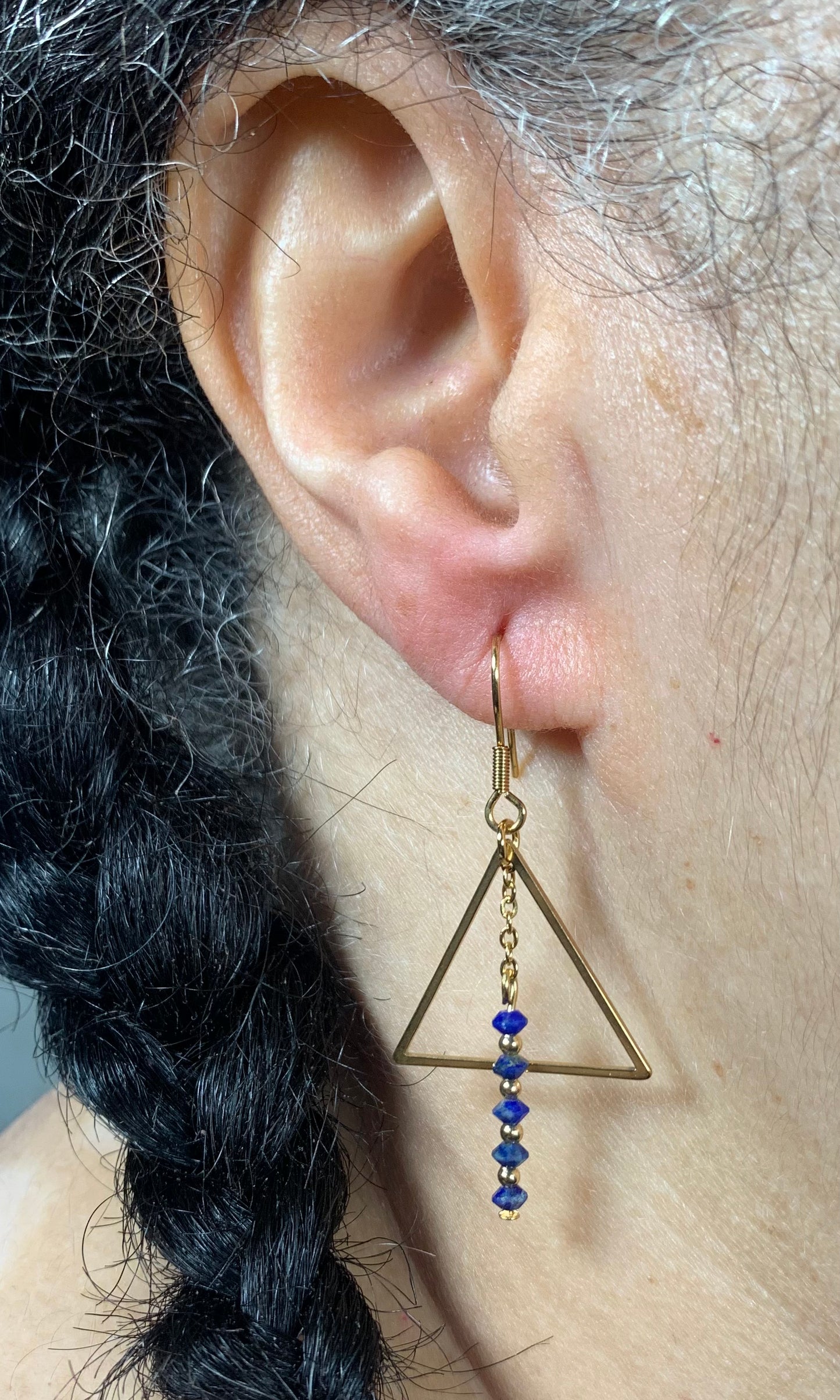 Boucles d'oreilles en pierre naturelle de Lapis Lazuli - Naya